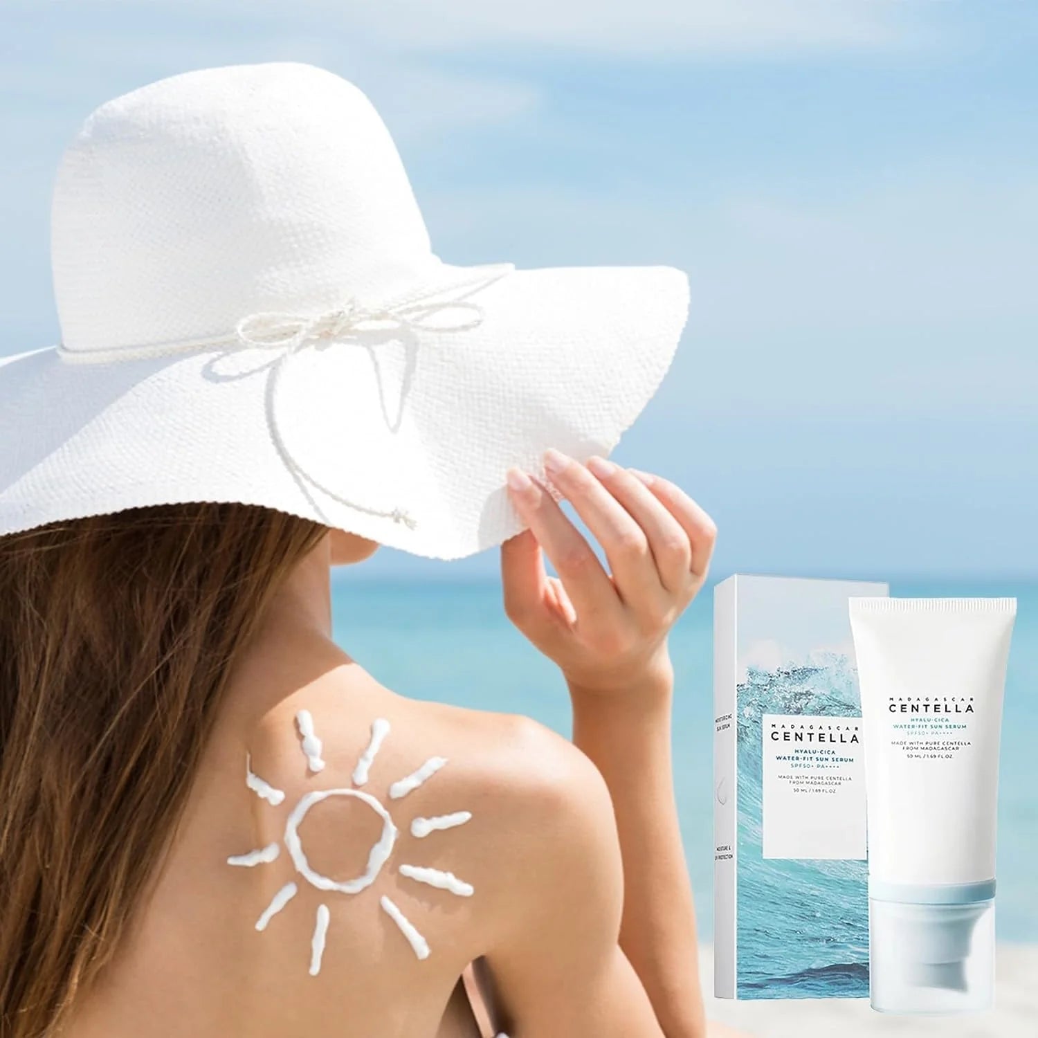 Skin1004 Madagascar Centella Hyalu-Cica Water-Fit Sun Serum Sunscreen.