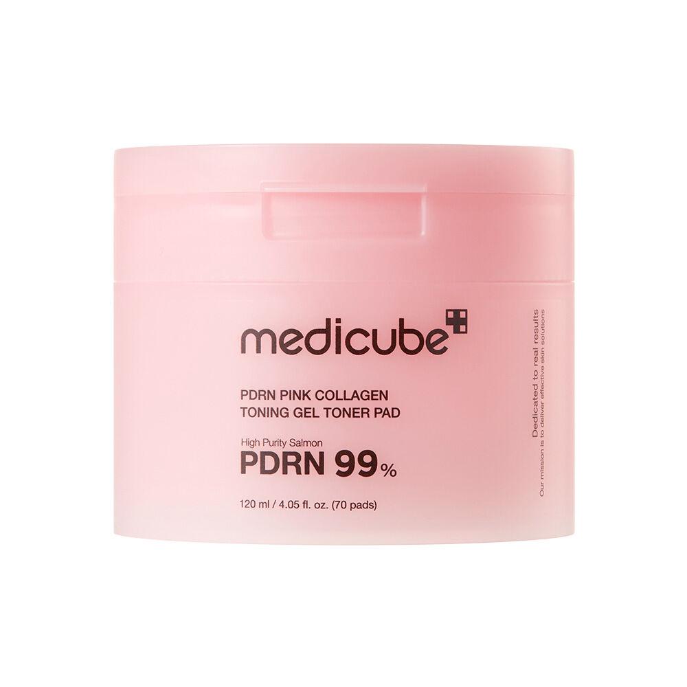 Medicube PDRN Pink Collagen Toning Gel Toner Pad 70 Sheets – Firming, Hydrating & Radiance-Boosting Care.